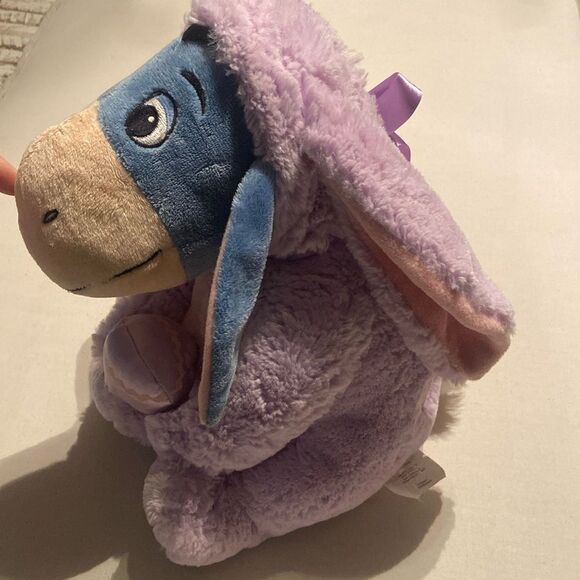 Disney Store EEYORE EASTER BUNNY Plush Stuffed Animal Holding Egg Purple 12" - Picture 1 of 12